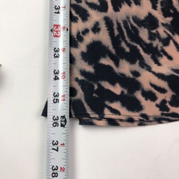 TOPSHOP Mini Slip Dress size 10 Brown Black Leopard Animal Print side cinch - Picture 8 of 10